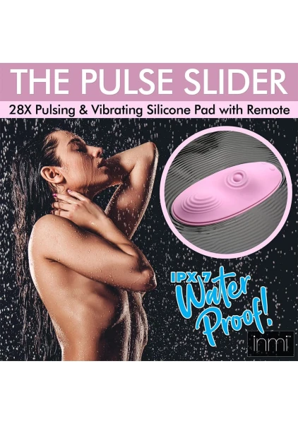 The Pulse Slider 28X Pulsing & Vibrating Silicone Pad W/ Remote