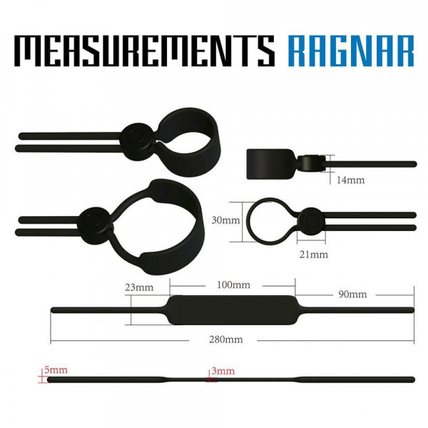 Velv'Or Rooster Ragnar Adjustable Lasso String Cock Ring - Black — image 6 of 12