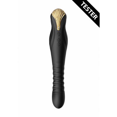 King Vibrating Thruster Obsidian Black Tester Big Clit Orgasm