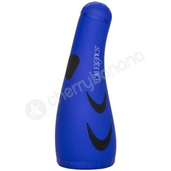 Apollo Hydro Power Vibrating Blue Stroker With Removable Suction Cup Base
