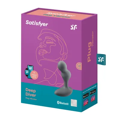 Deep Diver Plug Vibrator Grey