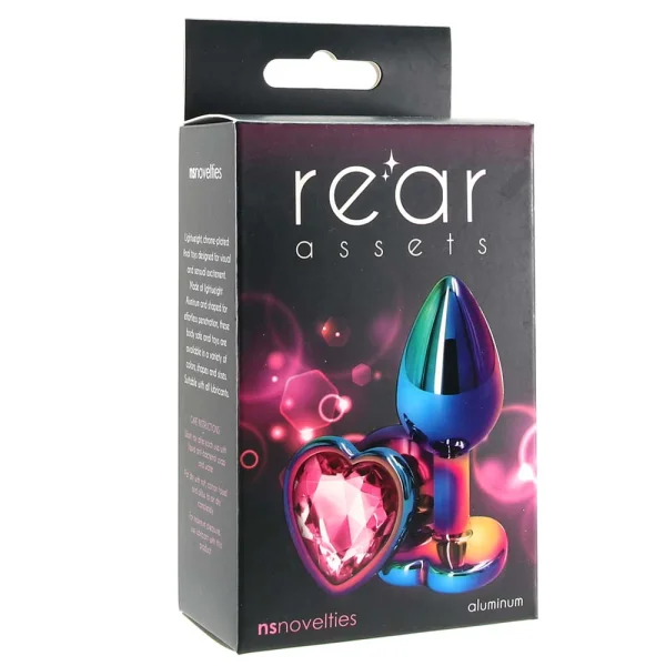 Rear Assets - Multicolor Heart - Small - Pink