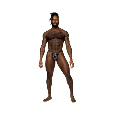 Men s Clothing Male Power S naked Criss Cross Thong Black blue L xl