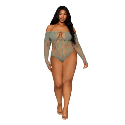 Long Sleeve Teddy Queen Size Sage