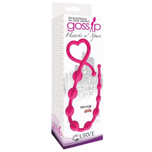 Curve Gossip Hearts n' Spurs Anal Beads - Magenta