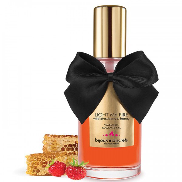 Bijoux Indiscrets Strawberry & Honey Warming Massage Oil – 100ml