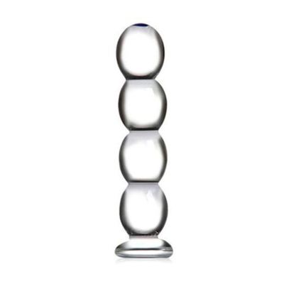 Butt Bubbles Glass Butt Plug Clear