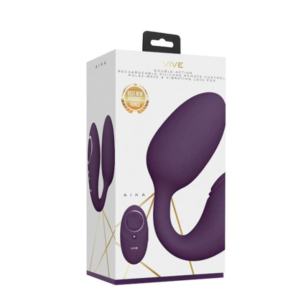 VIVE Aika Purple 10 Function Remote Control Dual Action Love Egg — image 4 of 5