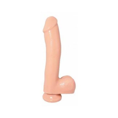 Basix Rubber Works 10 inches Dong Suction Cup Beige