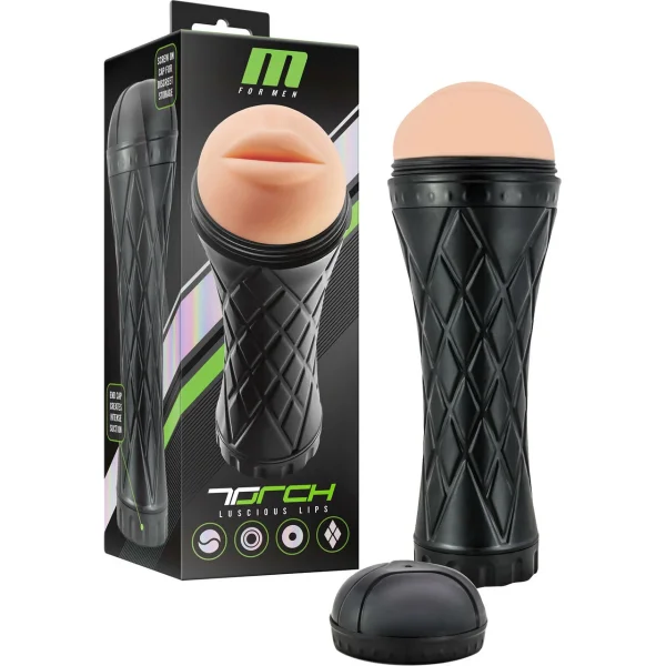 The Torch Luscious Lips Penis Masturbator By Blush Novelties - Vanilla