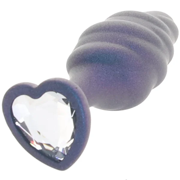 Anal Adventures Matrix Bumped Bling Silicone Butt Plug By Blush - Sapphire