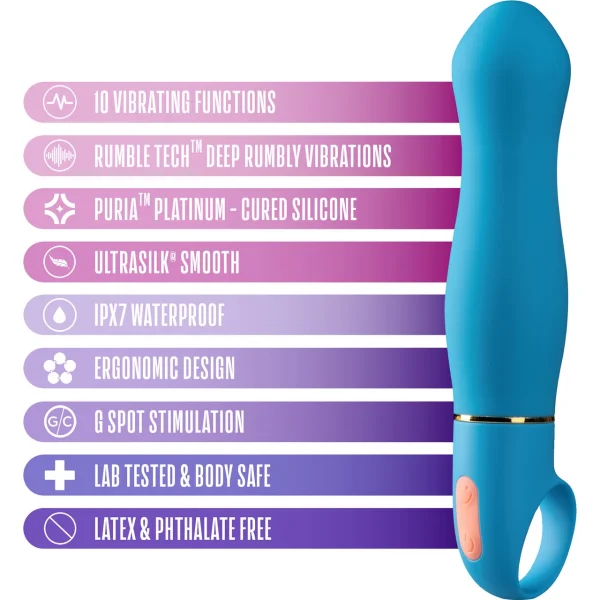 Aria Smokin' AF 10-Function Silicone G-Spot Vibrator By Blush - Coral