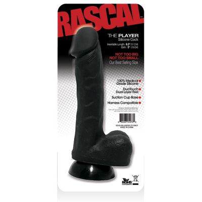 The Player Dual Layer 6 5 Black Dildo