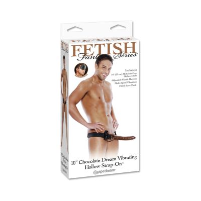 10 inches Vibrating Hollow Strap On