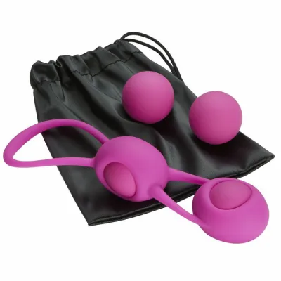 Cloud 9 Kegel Training W 4 Weighted Balls Pouch Pink Premium Silicone