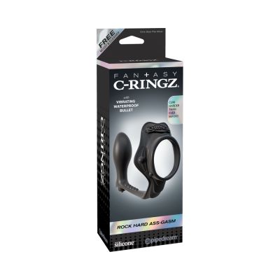Rock Hard Ass Gasm Vibrating Ring Black