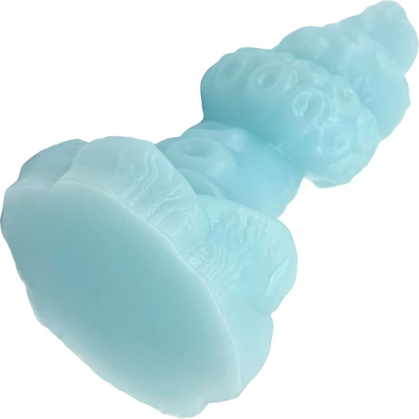 Uncover Creations Tentacle Knot II Glow In The Dark 8" Silicone Fantasy Dildo - Deep Dive Blue