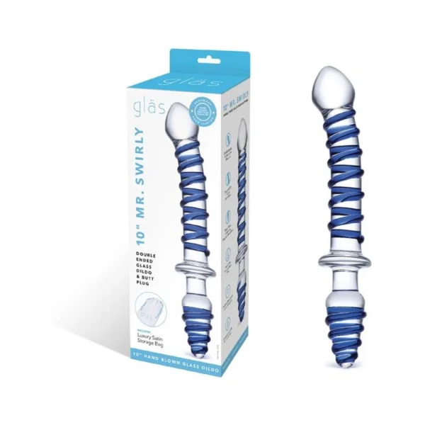 Mr. Swirly Double Ended Glas Dildo And Butt Plug — image 8 of 11