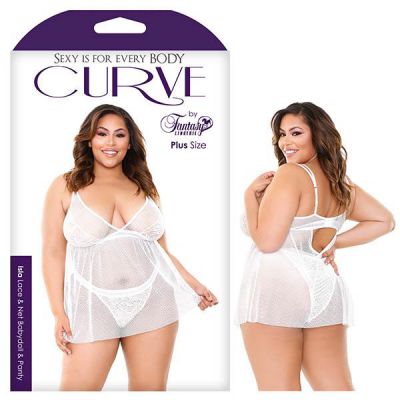 Curve Isla Lace Net Babydoll Panty