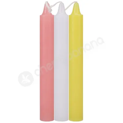 Doc Johnson Japanese Drip Candles Multi Coloured Pastel 3 Pack