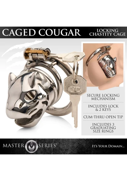 Caged Cougar Locking Chastity Cage