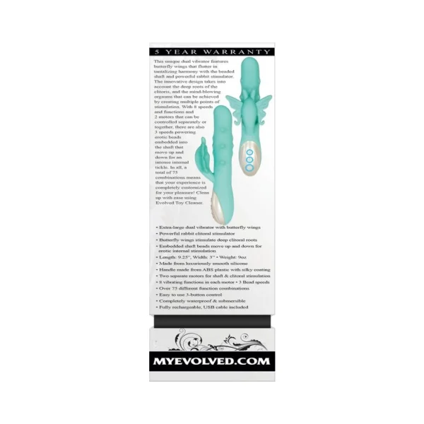 Evolved Grand Beaded Butterfly Green — image 4 of 7
