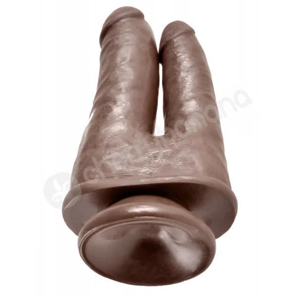 King Cock Brown Double Penetrator Dildo