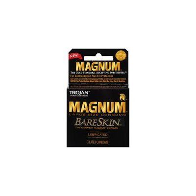 Trojan Magnum Bareskin 3 Pack Large Size Condoms