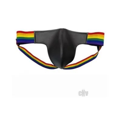 Leather Jock W Pride Stripes Md