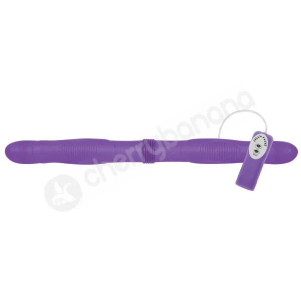 Double Trouble Purple Vibrating Dildo