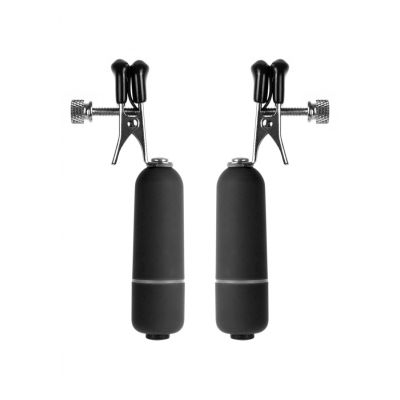 Vibrating Nipple Clamps Black Boob Clamps