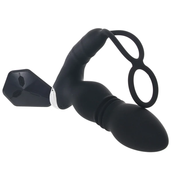 Ass-Sation Thrusting Power Plug with Dual Ring in Black — image 4 of 6