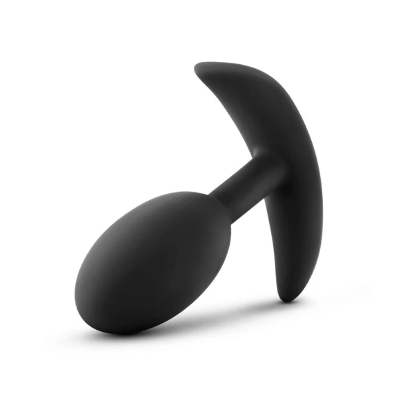 Anal Adventures Platinum - Silicone Vibra Slim Plug - Medium - Black