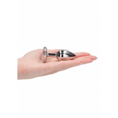 Love Heart Diamond Plug 2 75 Inch Silver Glass Butt Plug