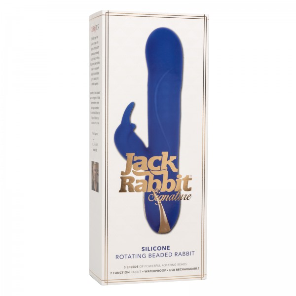 California Exotic 9" Silicone Rotating Beaded Jack Rabbit Vibrator