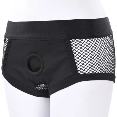 EM EX Fit Harness Fishnet Strap On Harness Brief By Sportsheets Medium Waists 25 to 28