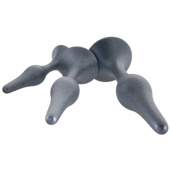 Anal Adventures Matrix Genesis 3-Piece Silicone Butt Plug Kit By Blush - Stellar Silver