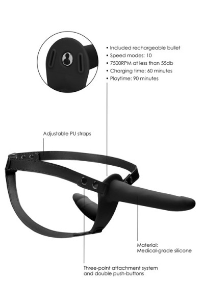 OUCH! 6.3" Double Silicone Strap On