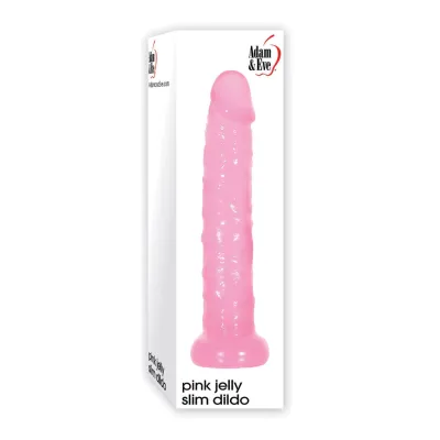 Adam Eve Pink Jelly Slim Dildo 5