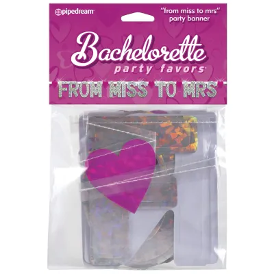 Bachelorette Party Favors From Miss to Mrs Banner