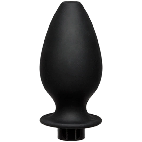 Kink Flow Silicone Anal Douche Accessory Full Flush Out - Black
