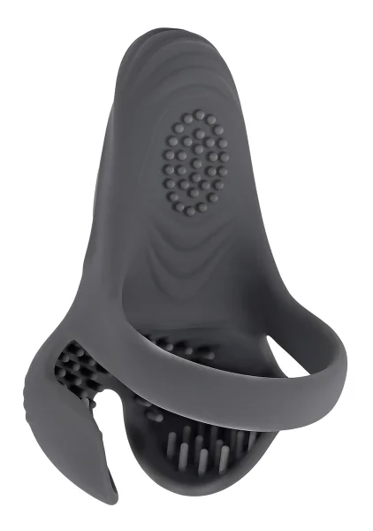 Gender X Undercarriage Rechargeable Silicone Waterproof Vibrating Cock Ring - Gray