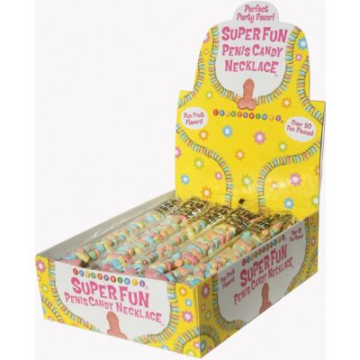 Super Fun Penis Candy Necklace 24 X Display
