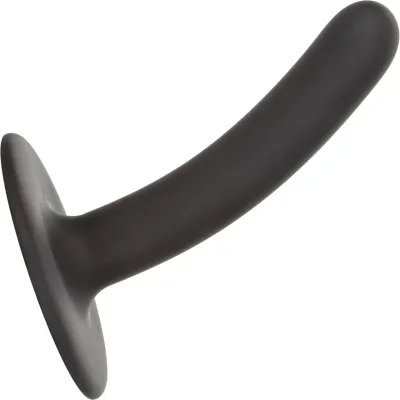 Boundless 4 5 Slim Silicone Suction Cup Dildo By CalExotics Black