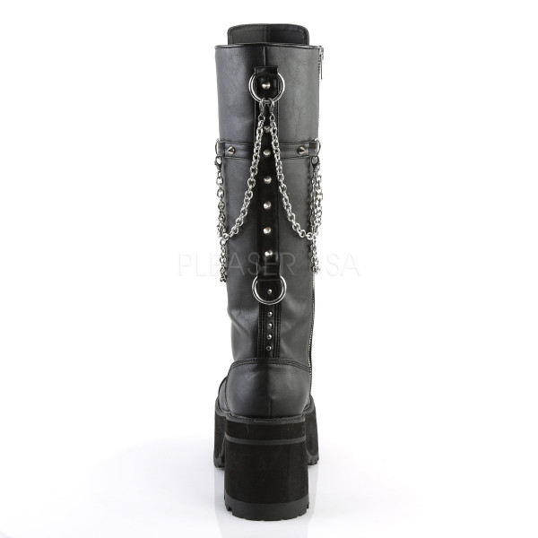 3 3/4 inches Heel, 2 1/4 inches PF Knee High Boot, Metal Side Zip