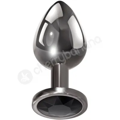 Evolved Large Black Gem Metal Anal Plug