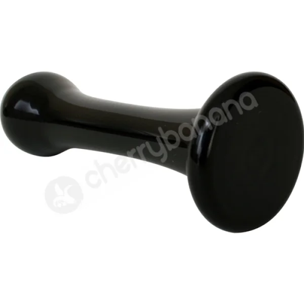 Crystal Droplets Black Smooth Butt Plug