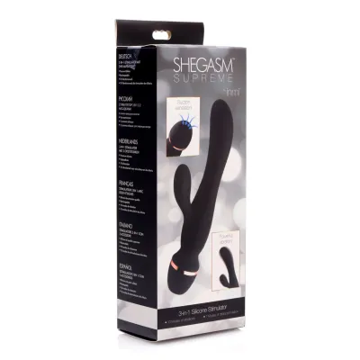 Shegasm Supreme 3 In 1 Silicone Suction Rabbit Vibe