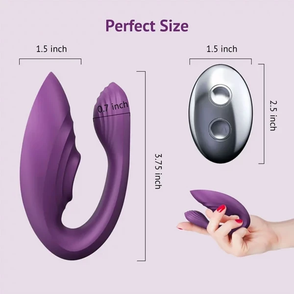 Tracy’s Dog Nina Dual Stim Vibrator With Clitoral Tapper, Flexible Internal Stimulator & Remote - Purple
