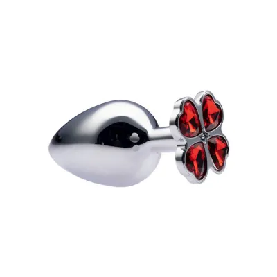 Kink Range Flower Gem Butt Plug 3 7 Inch Red Large
